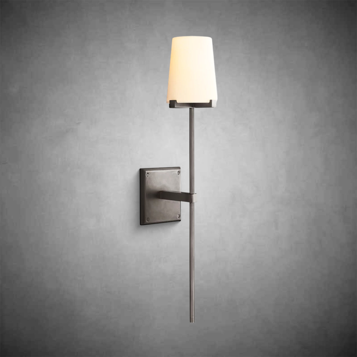 Pauillae Fabric Shade Torch Sconce