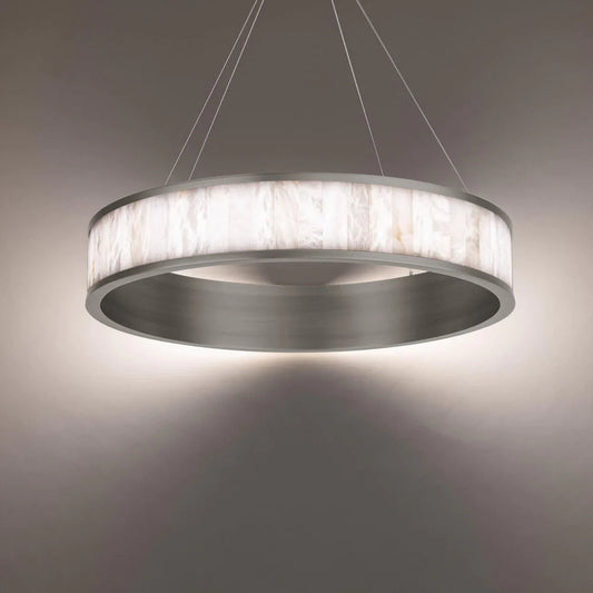 Alabaster Coliseo LED Round Chandelier 28''