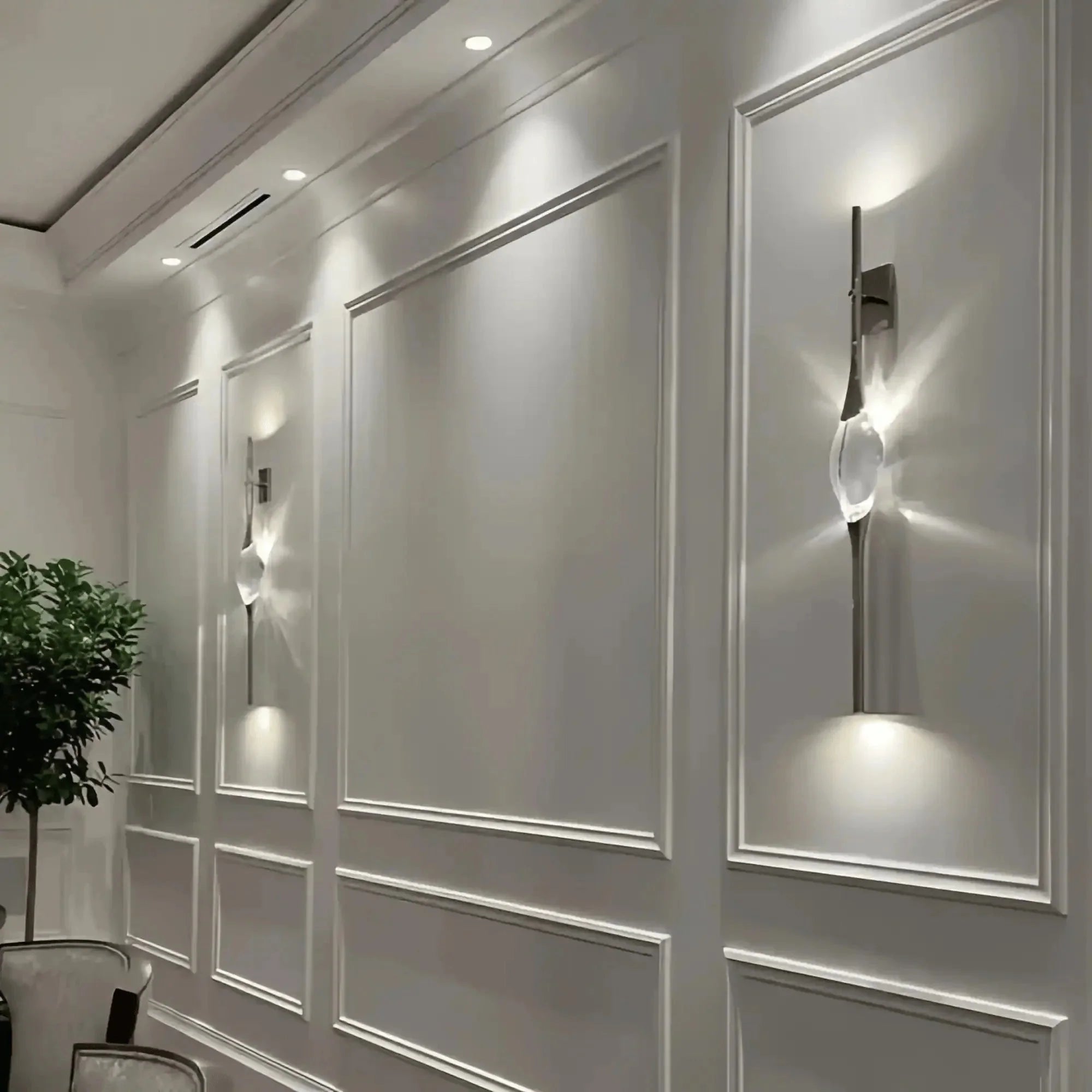 Pezzo Single Crystal Wall Sconce - BlackBlushlighting