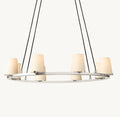 PAUILLAC FABRIC SHADE ROUND CHANDELIER 36"