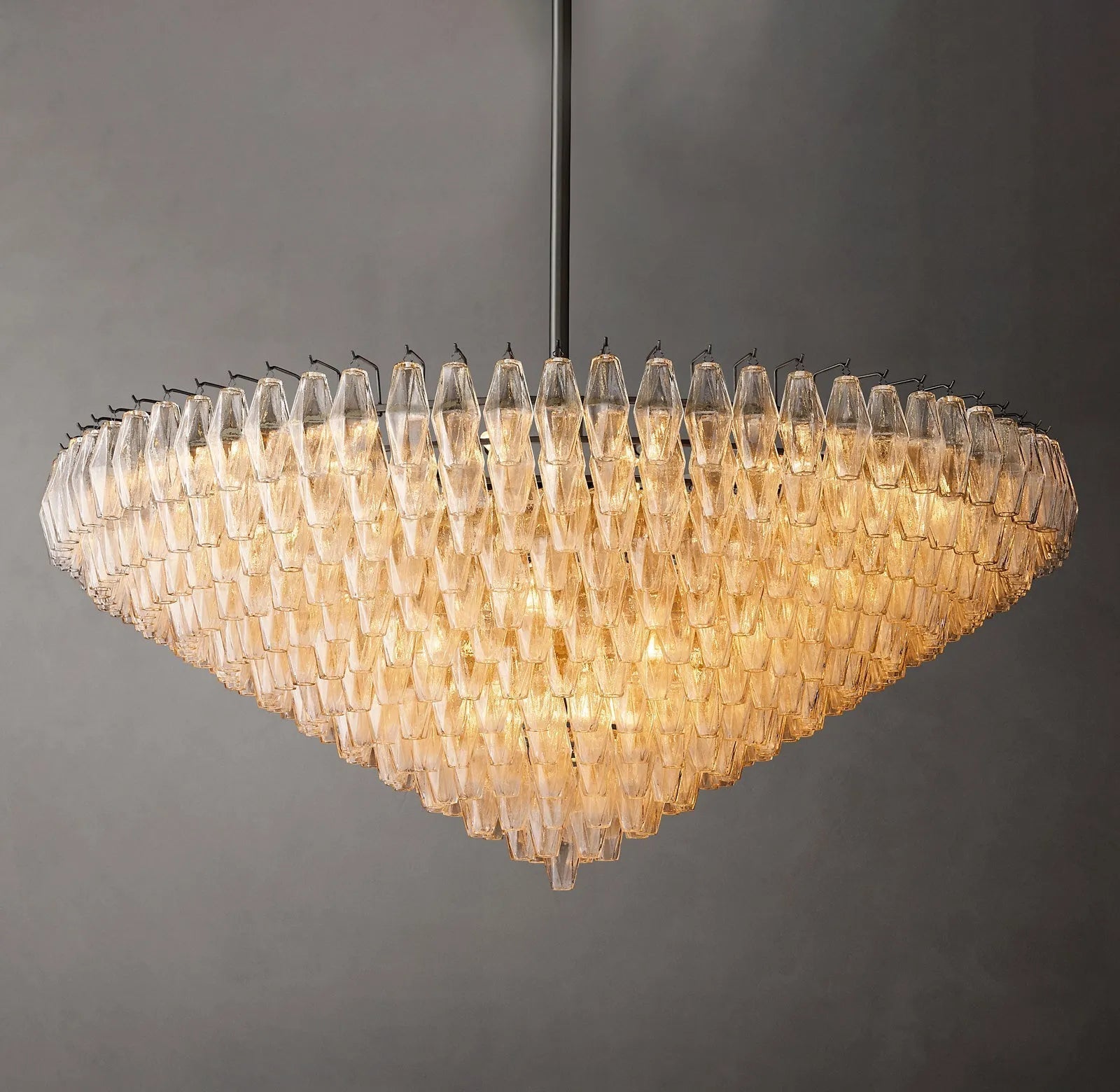 Chiaray Glass Multi-Tier Round Chandelier 61"