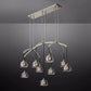 Hemisphere Modern Glass Linear Chandelier 54''