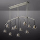 Hemisphere Modern Glass Linear Chandelier 72''