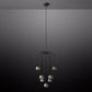 Hemisphere Modern Glass Round Chandelier 36''