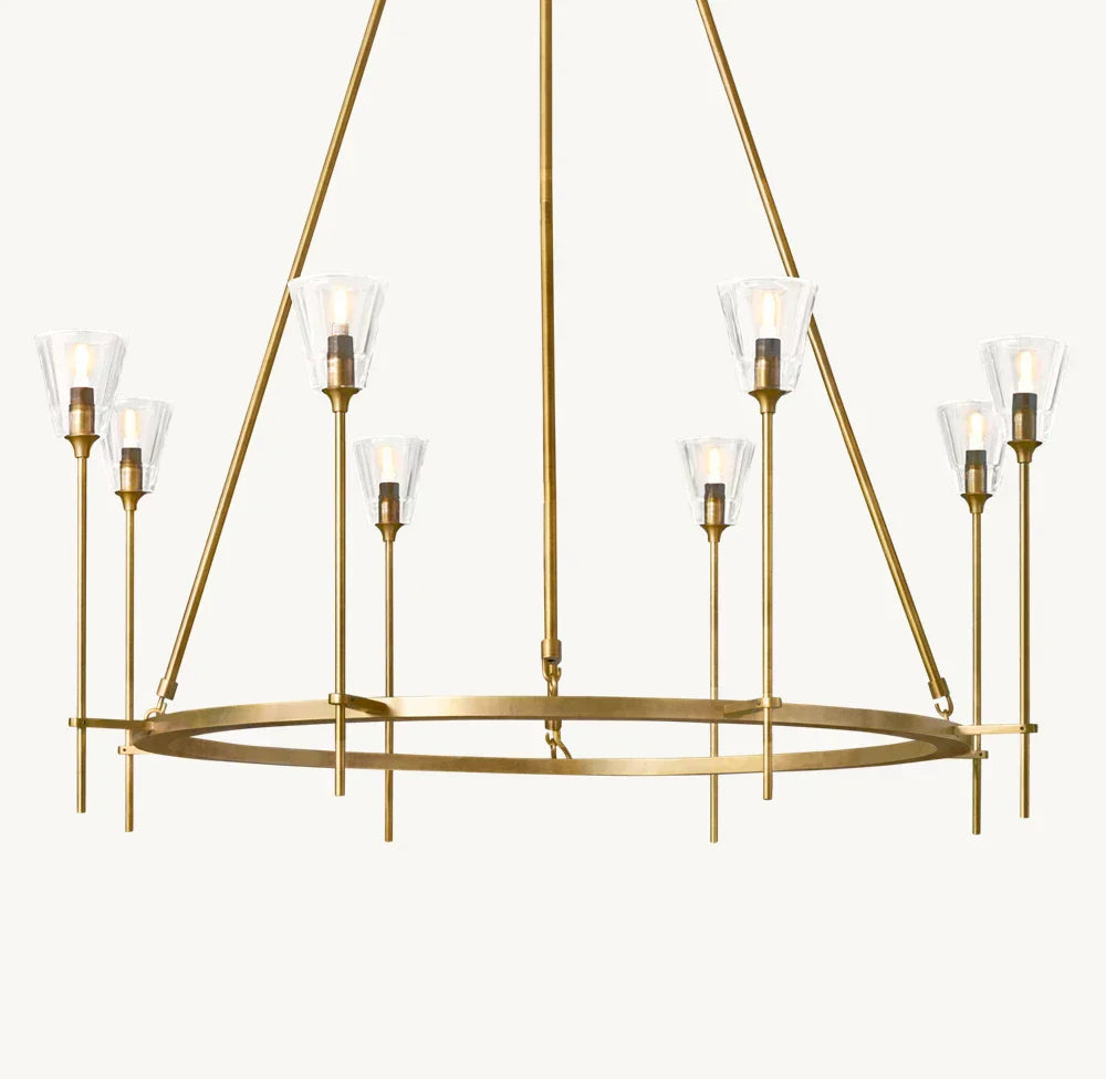 TORCHE DE VERRE ROUND CHANDELIER 46"