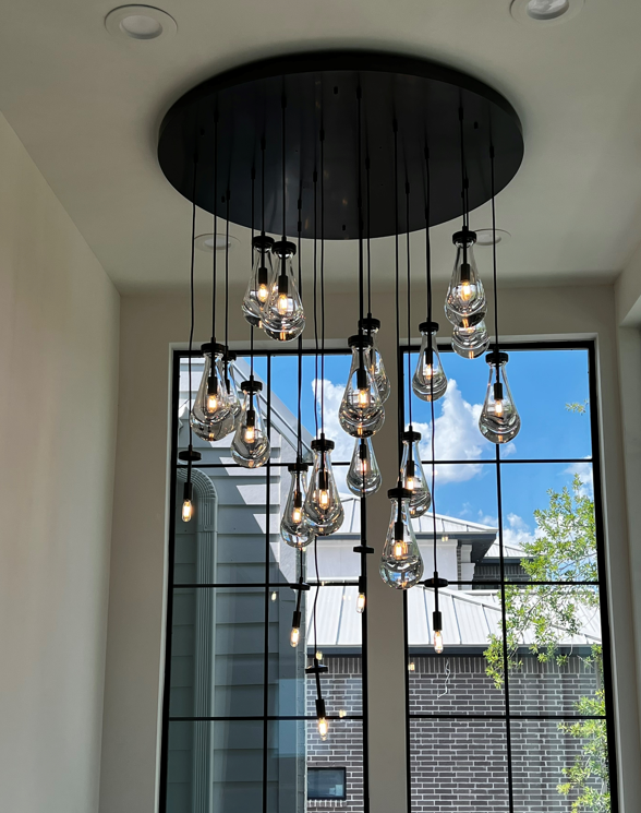 Modern Luxury Raindrop Round Chandelier,Raindrop Pendant Chandelier