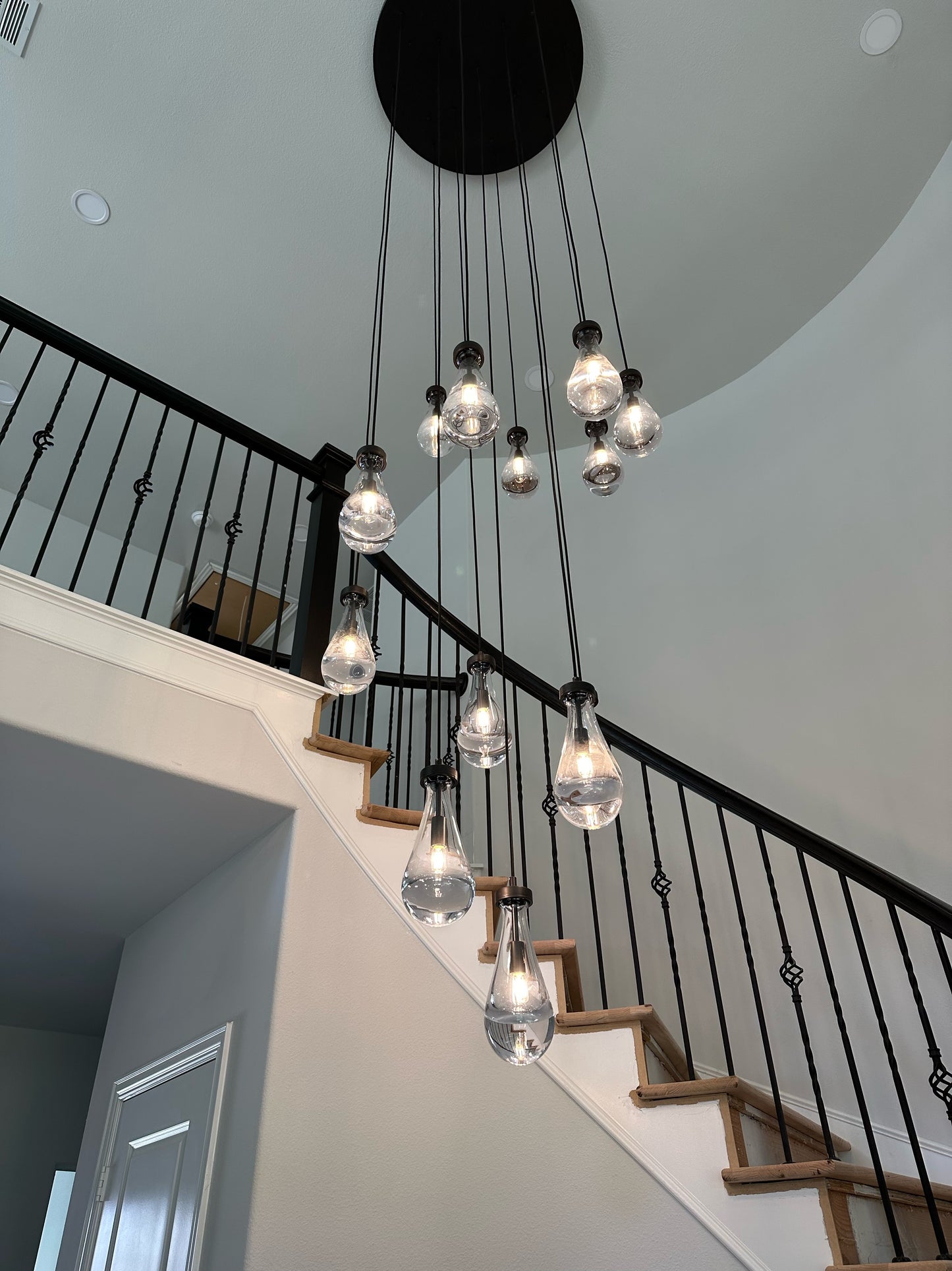 Modern Luxury Raindrop Round Chandelier,Raindrop Pendant Chandelier