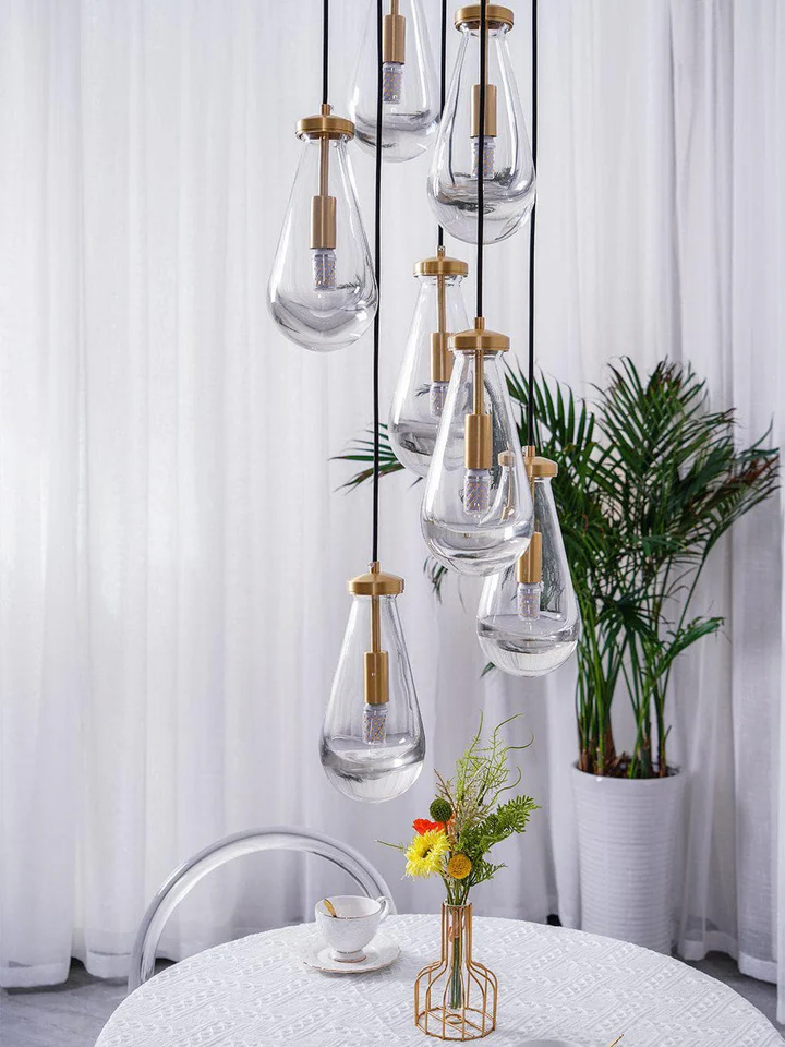 Raindrop Modern Round 18'' 7-Light Chandelier For Living Room