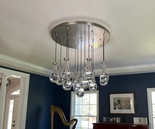 Raindrop Round Chandelier 47"