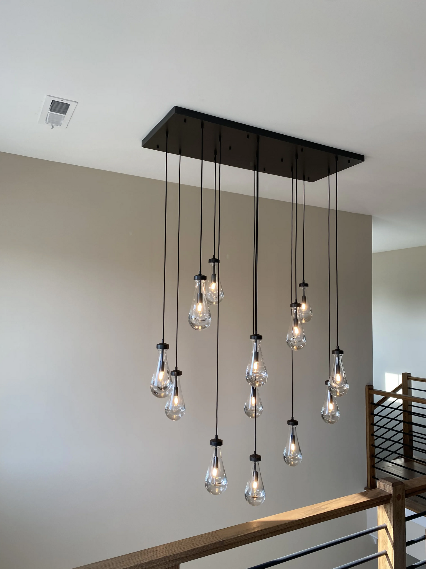 Modern Raindrop Rectangle Chandelier