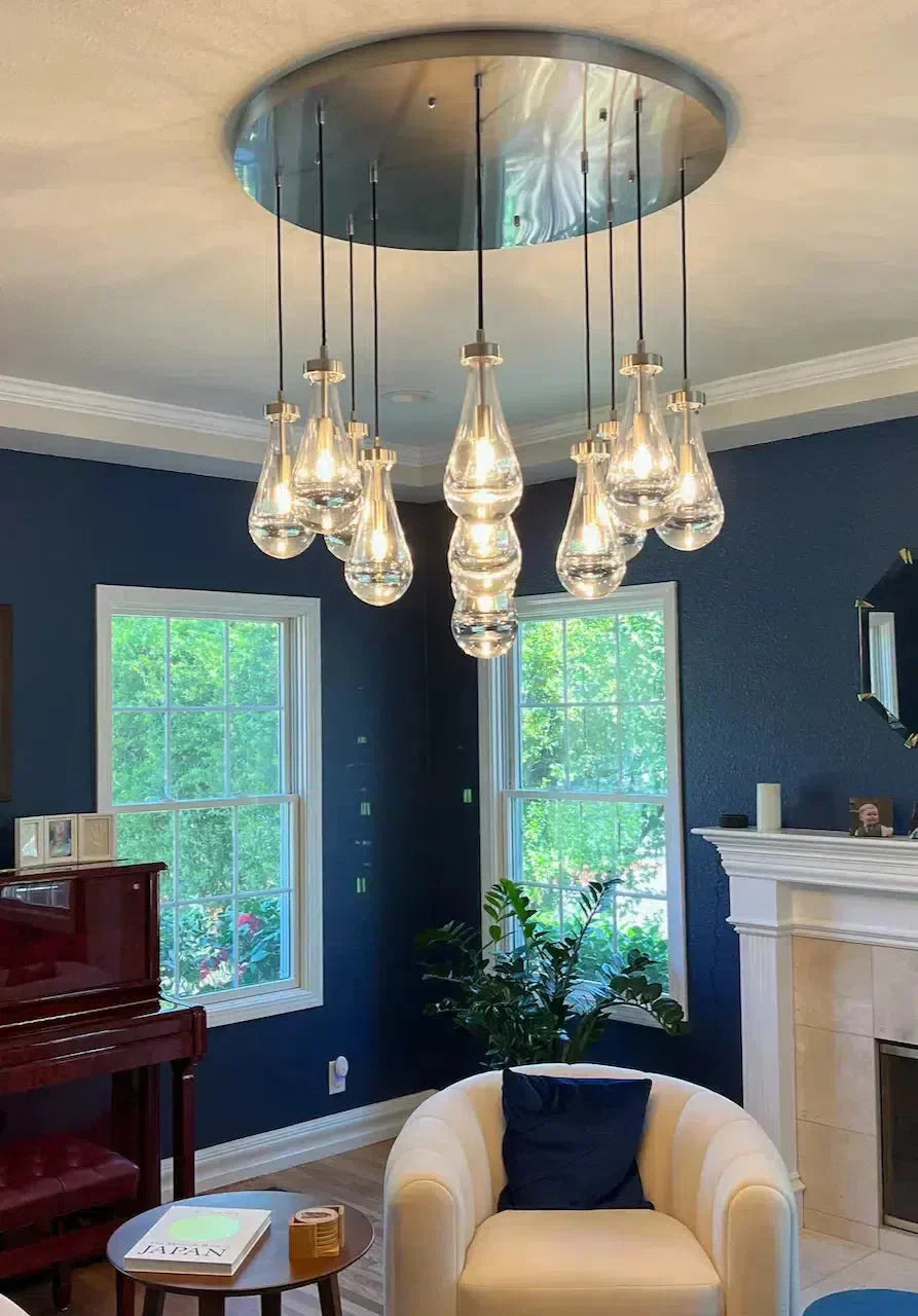 Raindrop Round Chandelier 18"