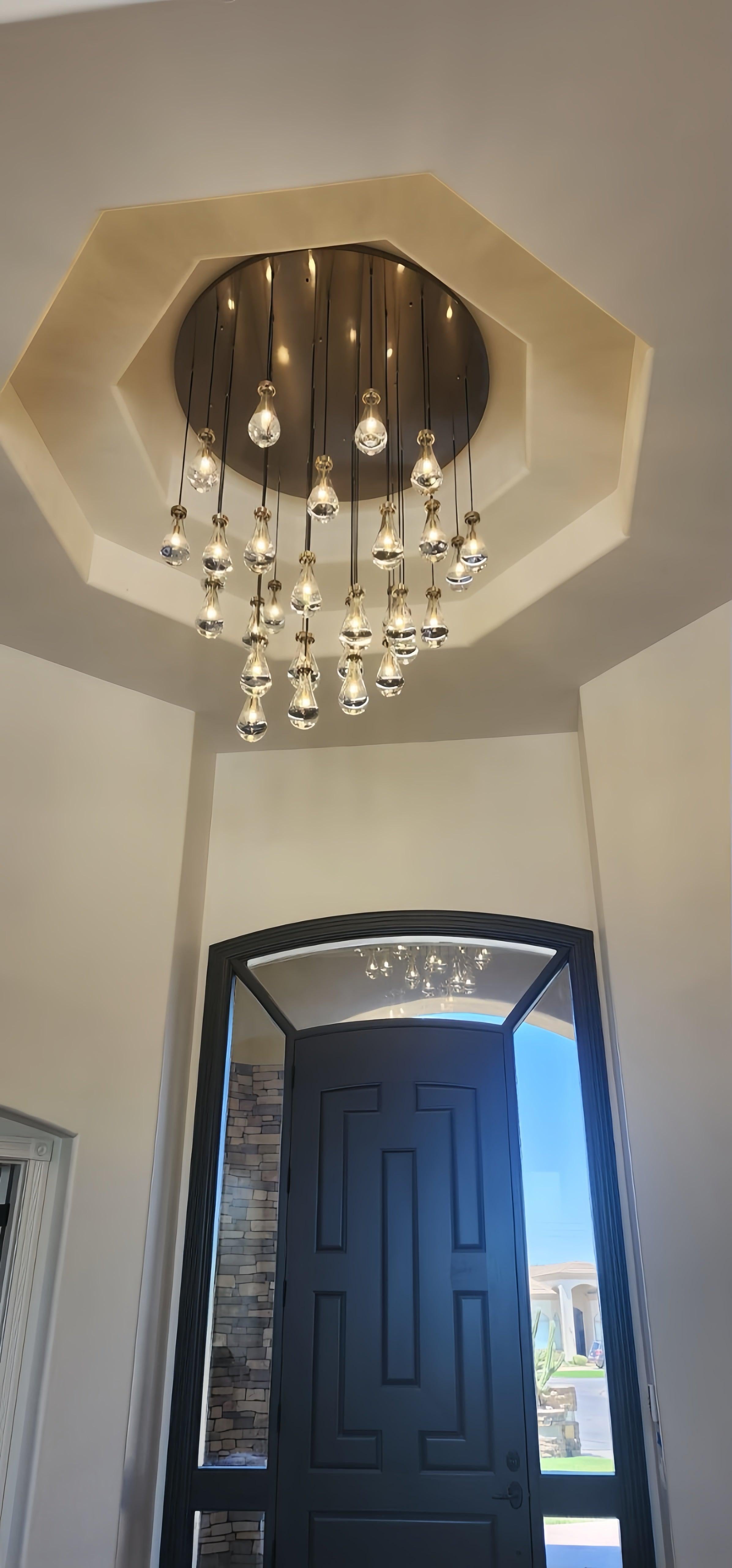 Raindrop Round Chandelier 18"