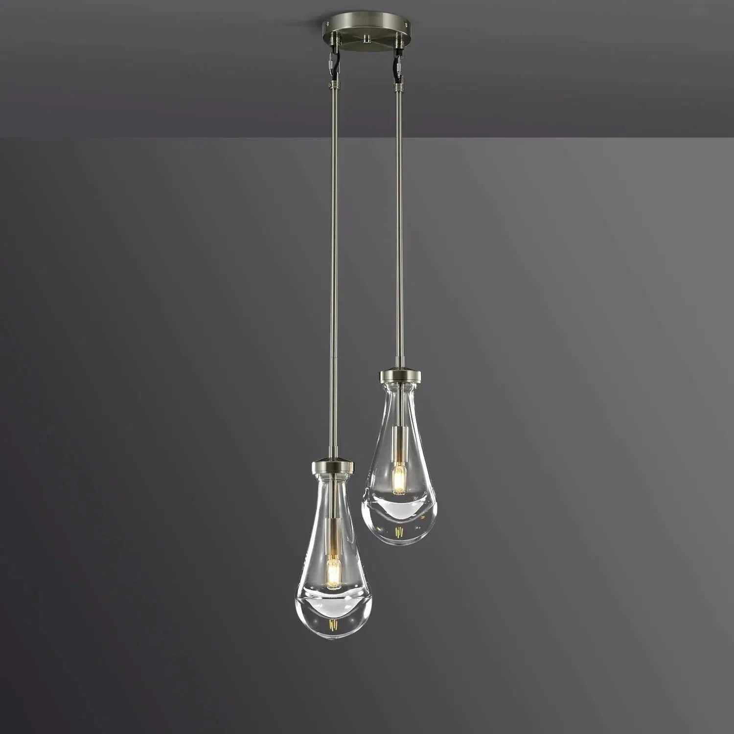 Raindrop Round Chandelier 2-Light 5''