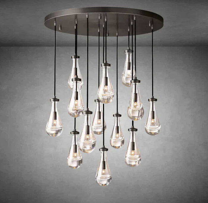 Raindrop Round Chandelier 36"
