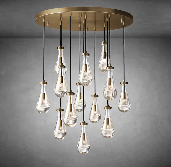 Raindrop Round Chandelier 36"