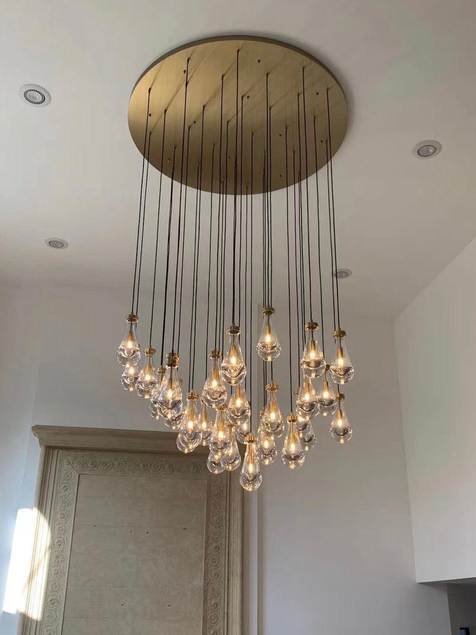 Raindrop Round Chandelier 60"