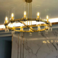 Ravelle Art Blown Glass Round Chandelier 48" Over Dining Table