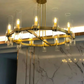 Ravelle Glass Shaded Modern Round Chandelier 60"