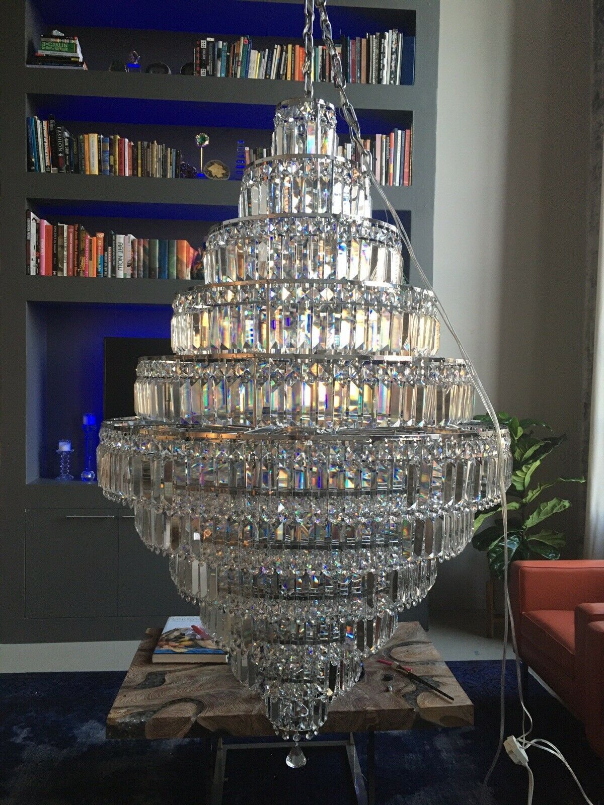 Chrome/ Silver/ Gold Extra Large Chandelier For Foyer Living Room Staircase Crystal Ceiling Lighting Fixture-MEET LIGHTING