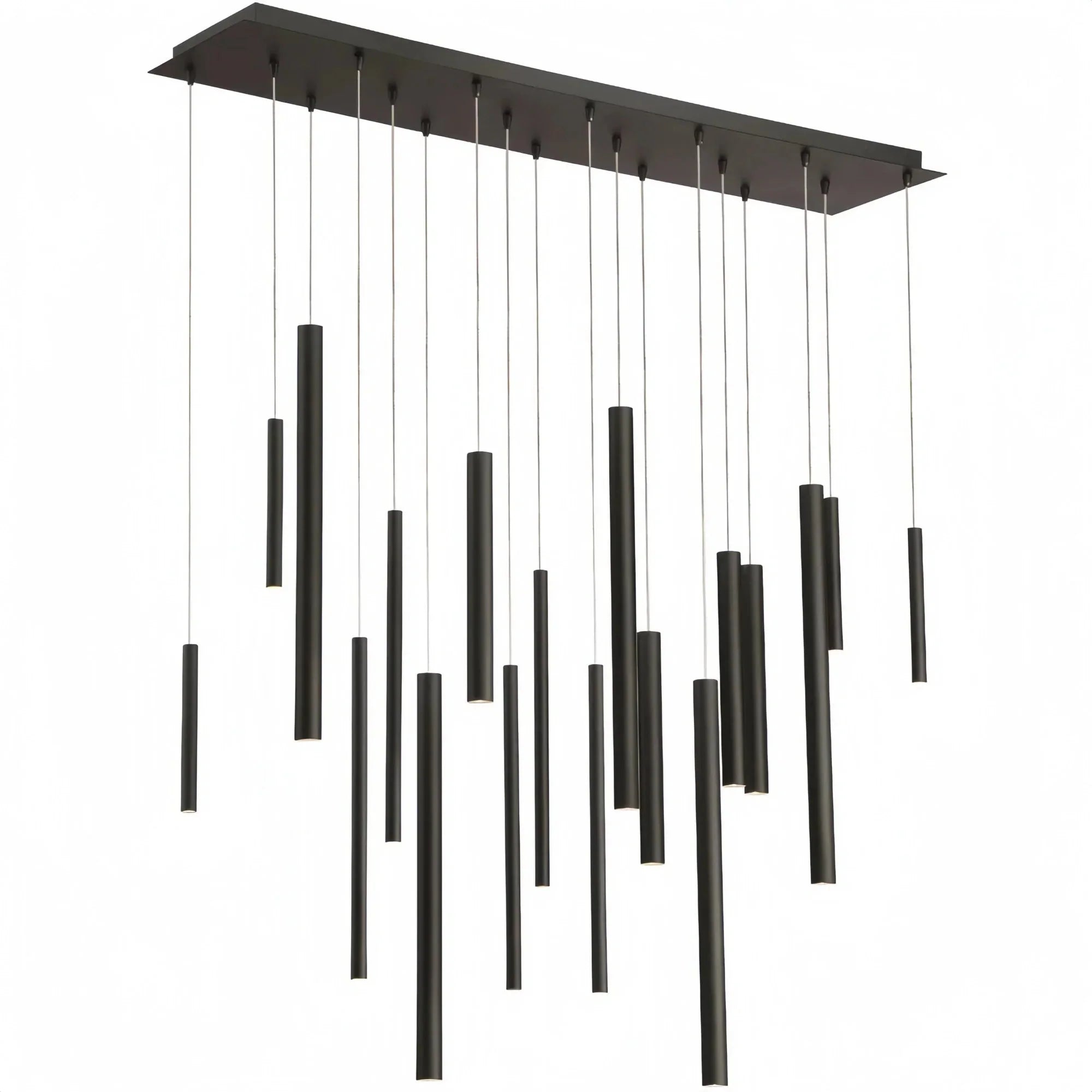 Santana Modern Linear Multi Light Pendant for Kitchen Island - 42"L x 10"W x 1.25"HBlackBlushlighting