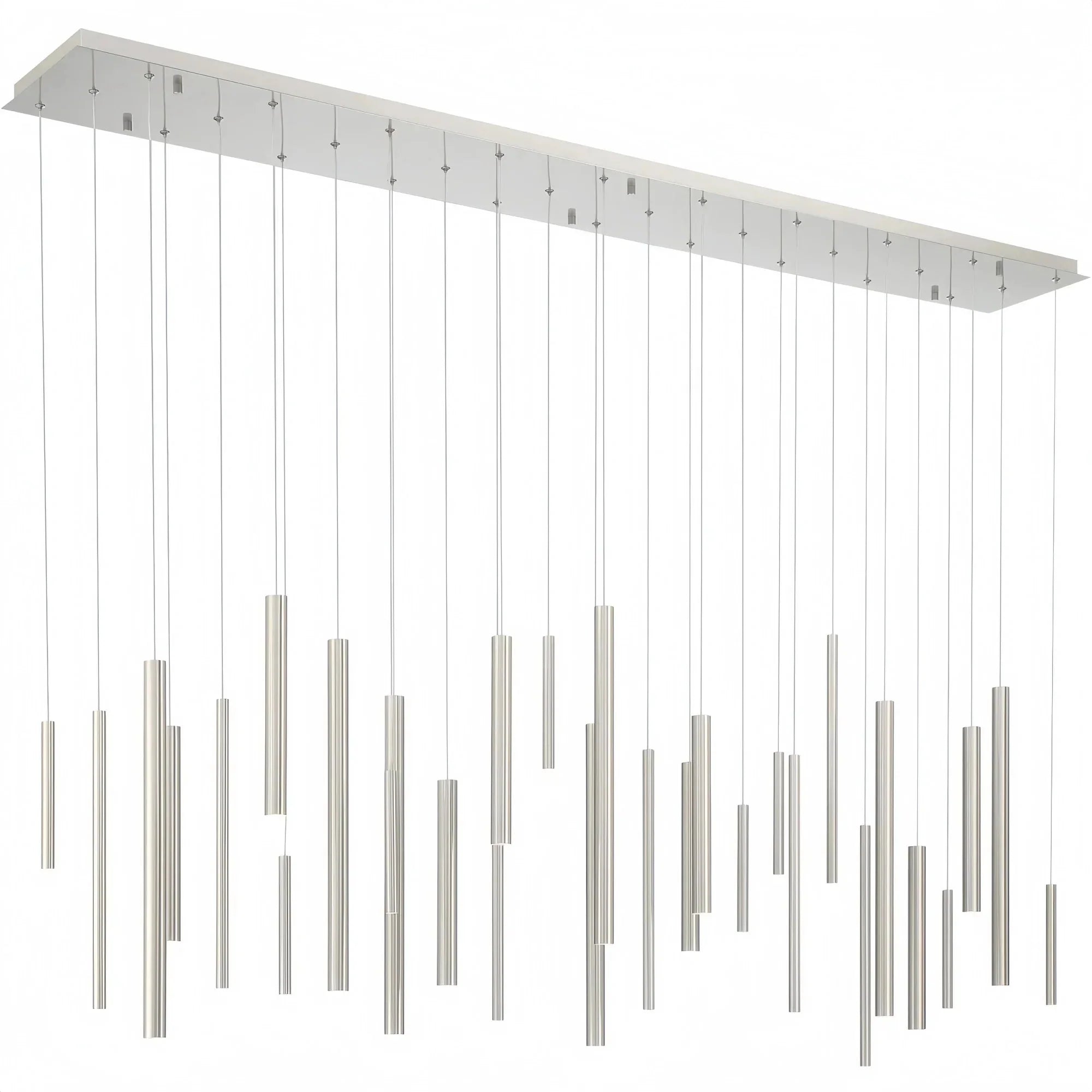 Santana Modern Linear Multi Light Pendant for Kitchen Island - 70.75"L x 8.75"W x 1.25"HSatin NickelBlushlighting