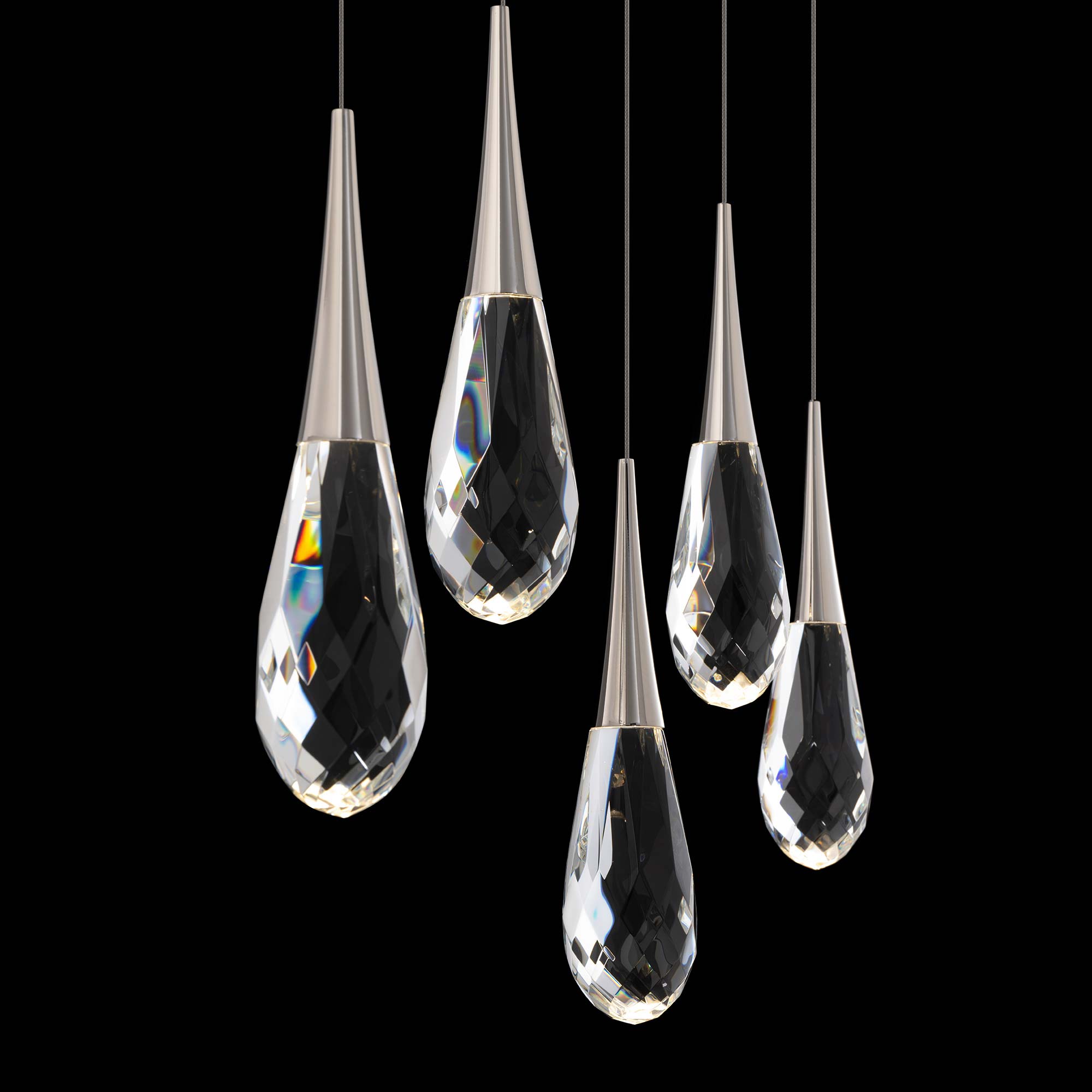 Hibiscus Linear LED Multi Pendant Light in Detail.