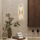 Melange Elongated Alabaster Wall Sconce 20''H 28''H Alabaster Linear Wall Sconce