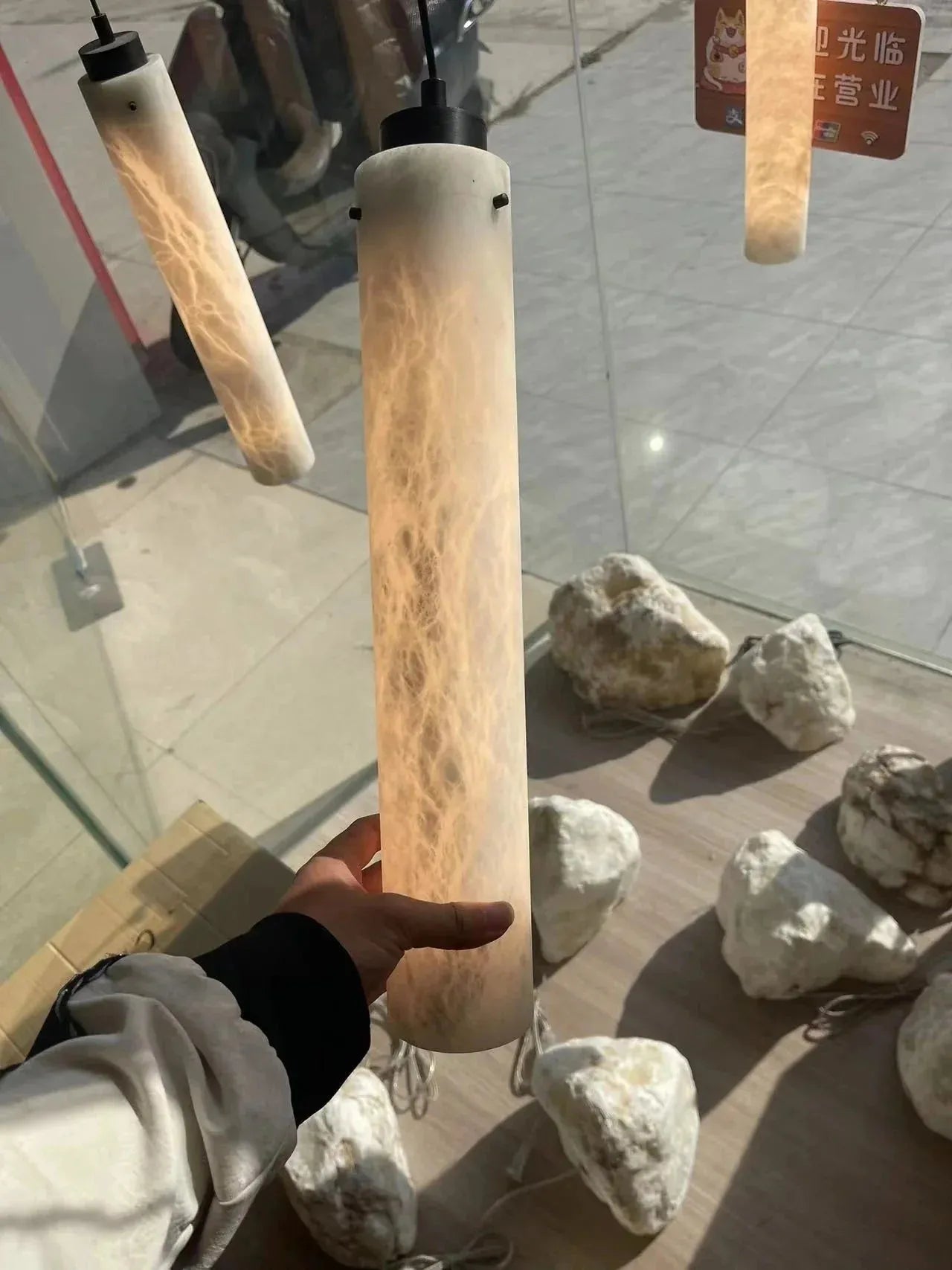 Simple marble pendant lamp - meetlighting