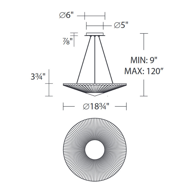 Meet Crystal Chandelier S7219 Origami 1-lt 19" LED Pendant