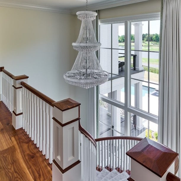 Luxury French Empire Chandelier for Villa Hall Ceiling Three-layers Crystal Light for Hotel Lobby-MEET LIGHTING