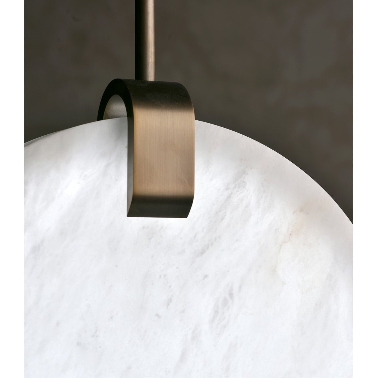 Soho Real Alabaster Disc Pendant Light, Pendant Lamp For Hallway, Staircase - D25.2''Blushlighting