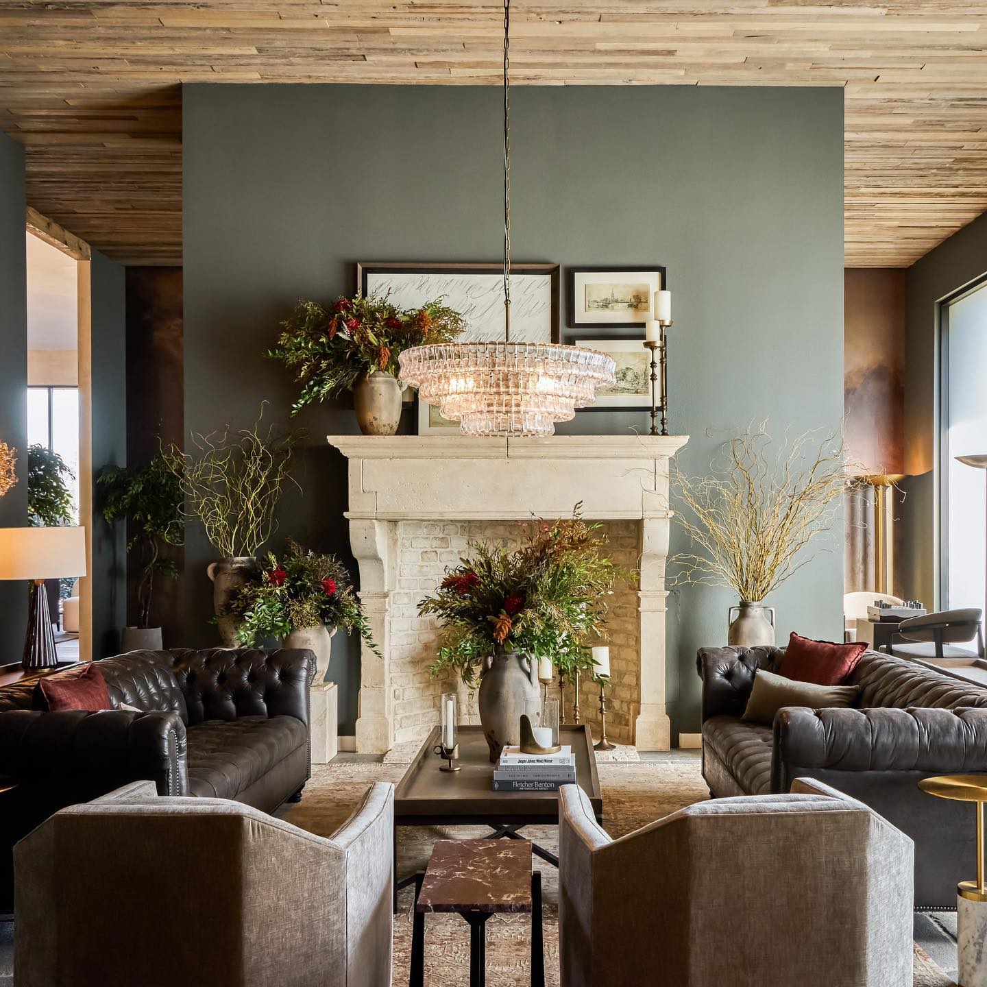 Art Glass Ghiaccio Round Chandelier 36" 48" 60"-MEET LIGHTING