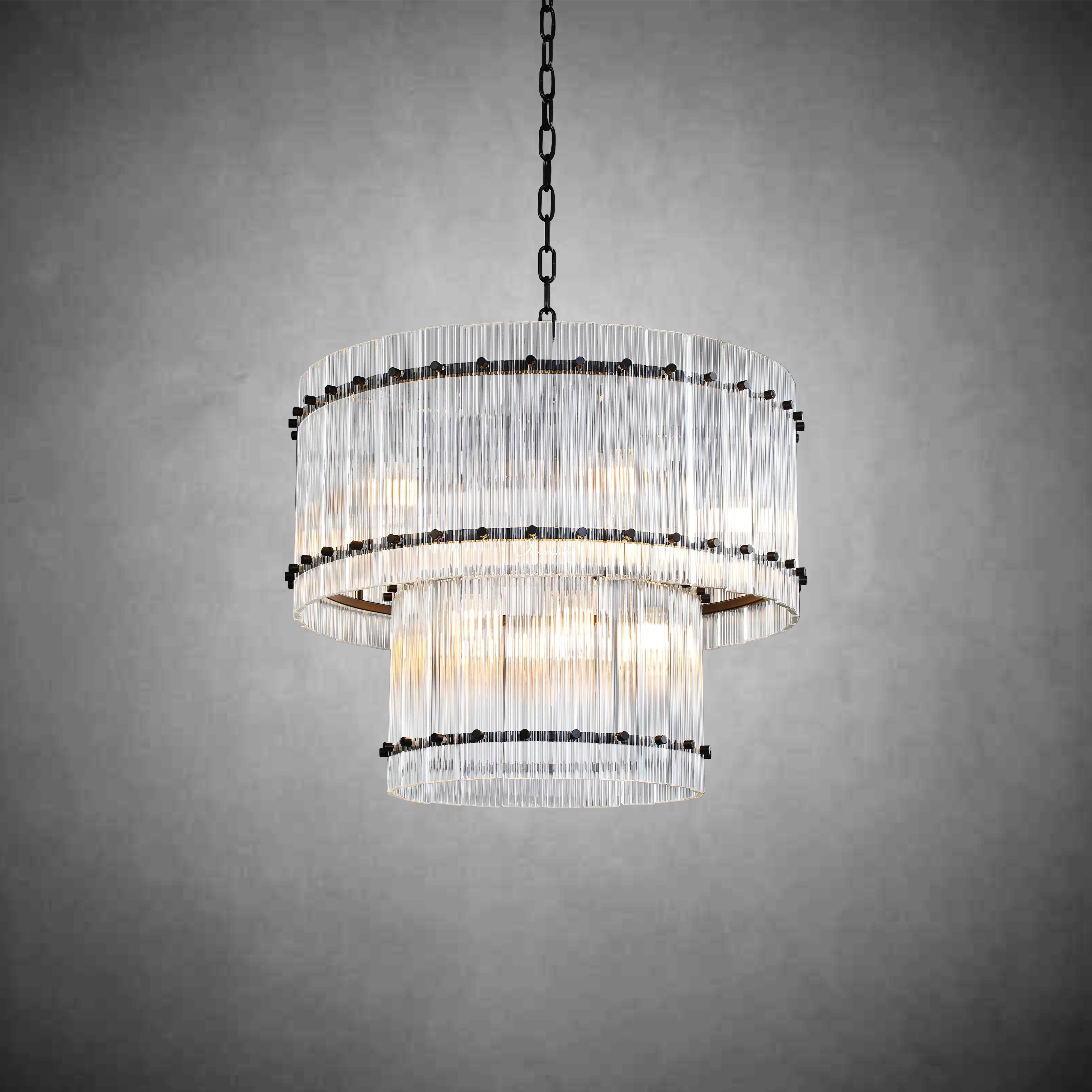 Sun Marco 2-Tier Round Chandelier 22"