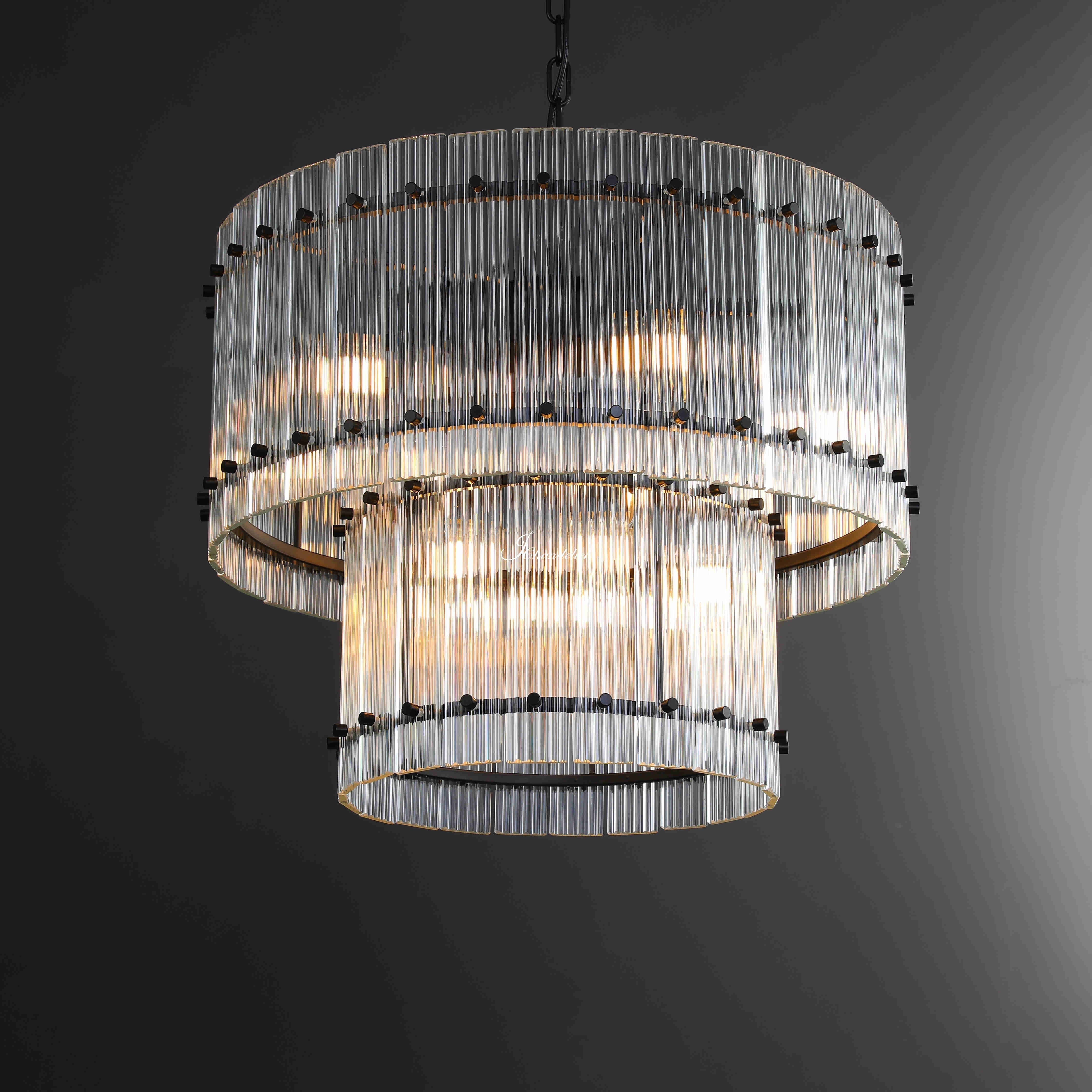 Sun Marco 2-Tier Round Chandelier 37"