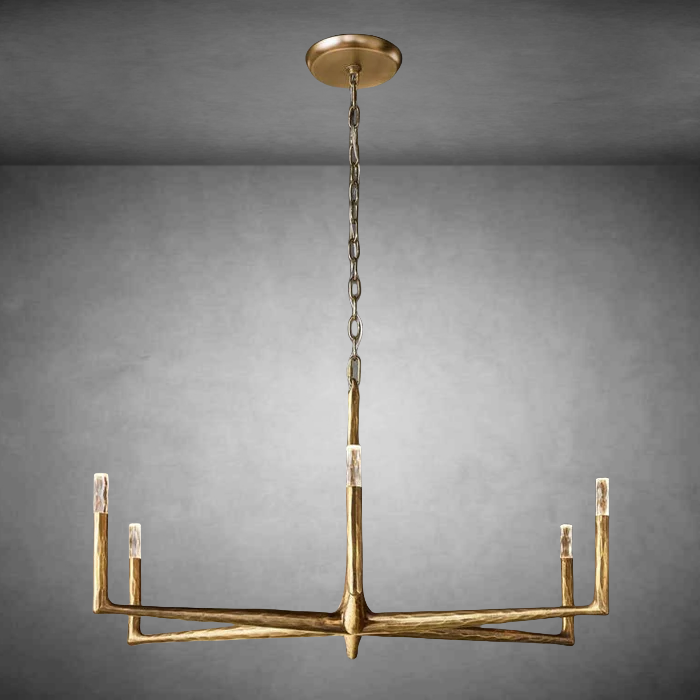 Thadeas Forged Round Chandelier 36" 48” 60” 72”