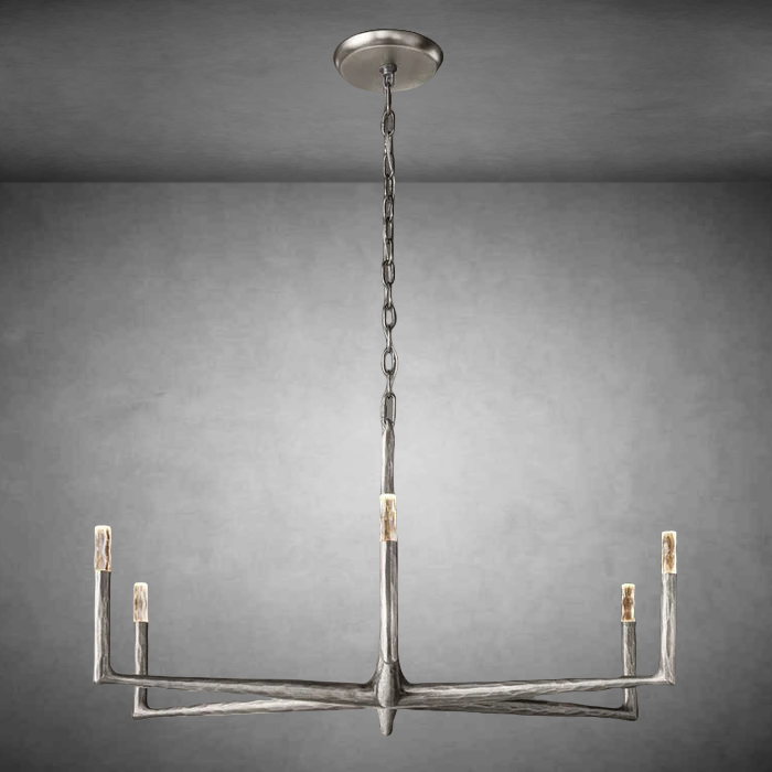 Thadeas Forged Round Chandelier 36" 48” 60” 72”