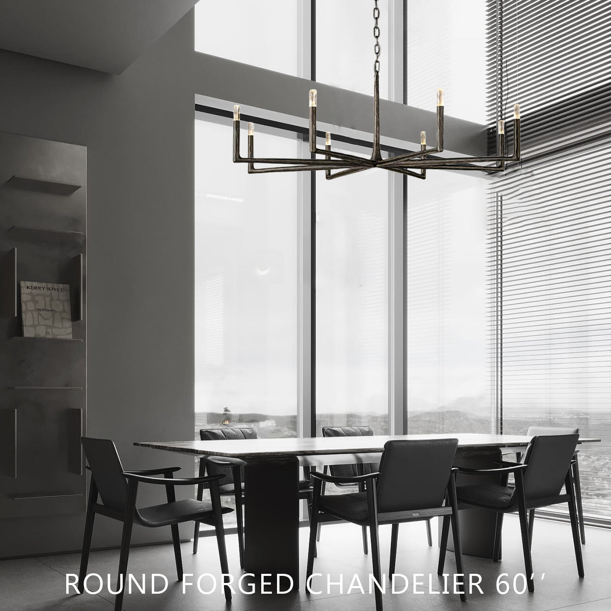 Thadeas Forged Round Chandelier 36" 48” 60” 72”
