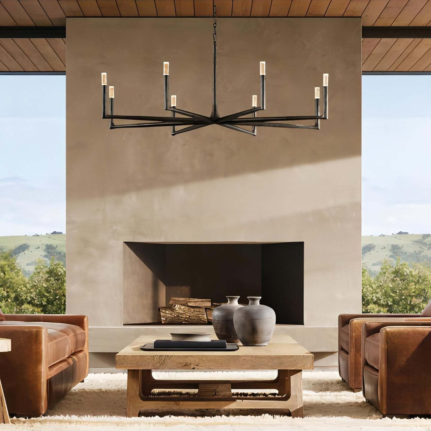 Thadeas Forged Round Chandelier 36" 48” 60” 72”