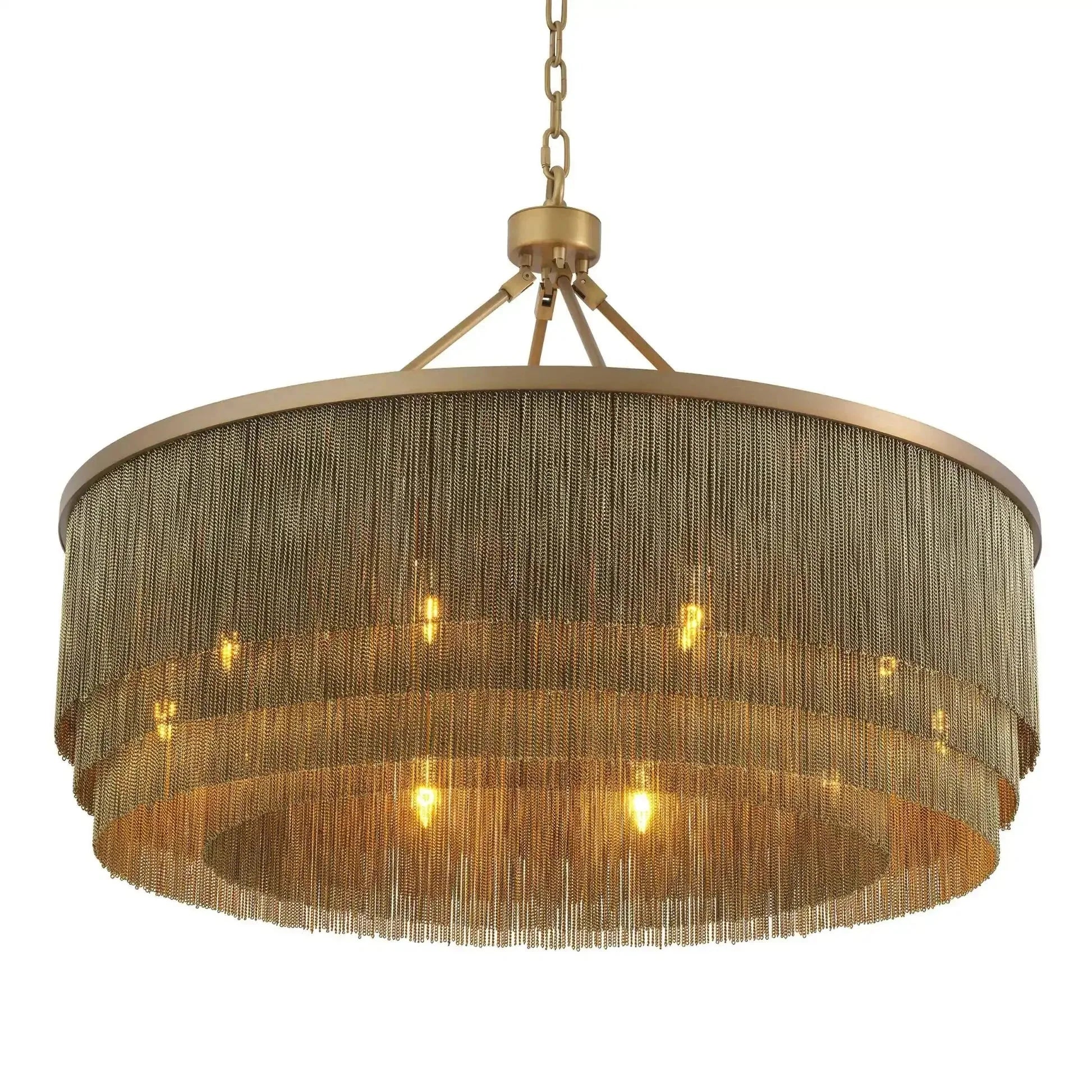Tissot L (Brass/Bronze) Modern Chandelier - Antique Brass FinishBlushlighting