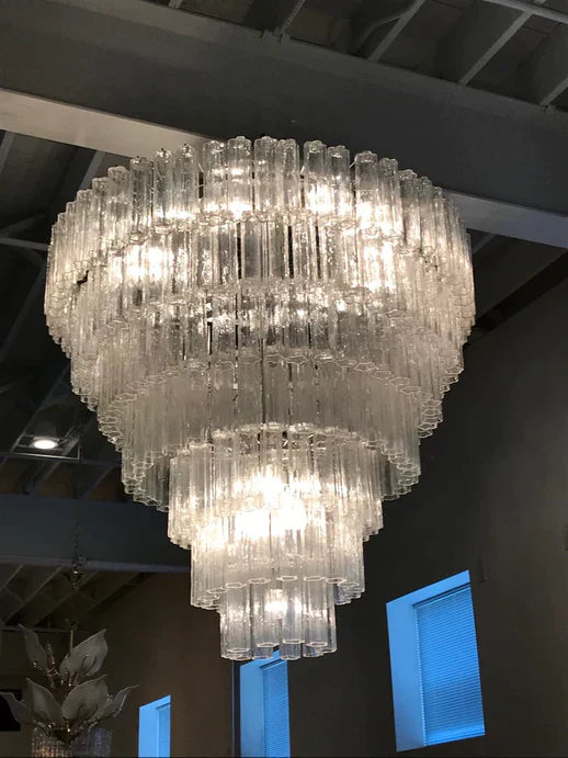 Modern Art Design 3/4/5/7-Tier Hand-blown Glass Tiered Chandelier-MEET LIGHTING