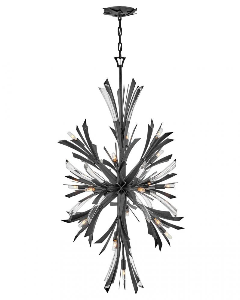 Black and silver chandelier