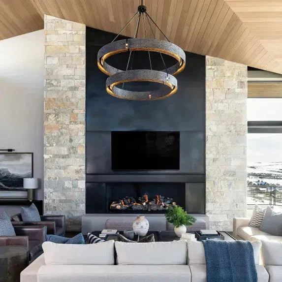 Vouvrey Round Chandelier D36"