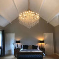 Luxury 25-Light Candle Crystal Chandelier in Gold/Chrome Finish-MEET LIGHTING