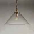 Wescott Cone Pendant with Chain Brass