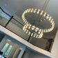 Arcachon Crystal Shade Two-Tier Round Chandelier 60"