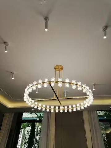 Arcachon Crystal Shades Round Chandelier 60"