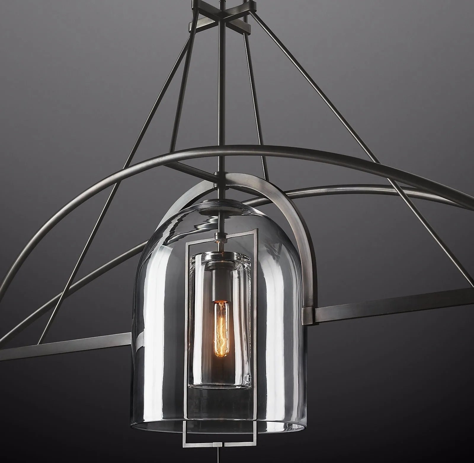 Fulcrum Round Chandelier 61"  3-Lights